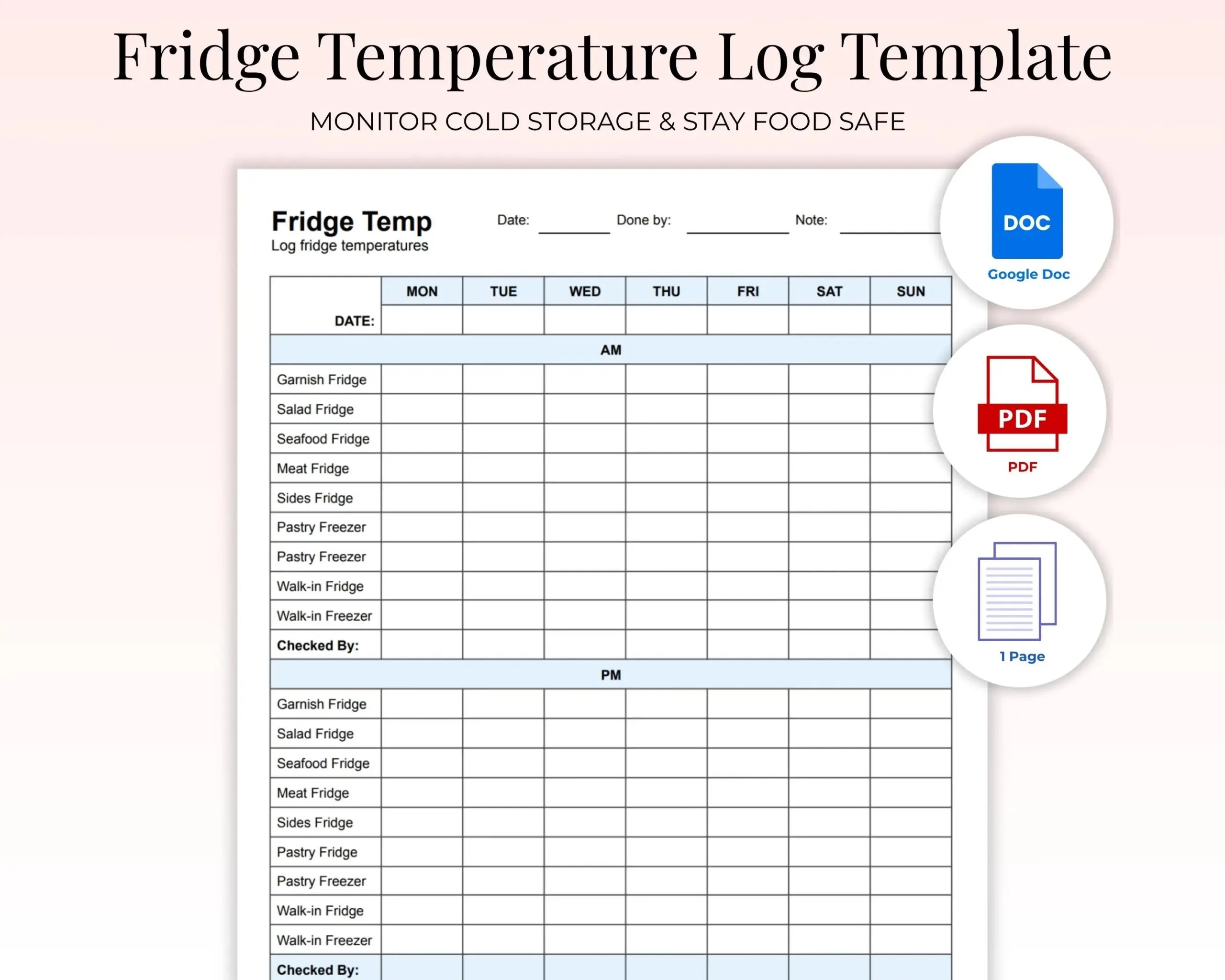 Temp Log Templates Temp Log Templates