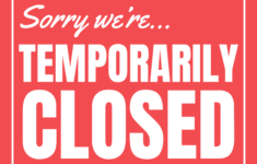 Temporarily Closed Sign