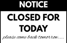 Temporarily Closed Sign Printable 30 Free Templates
