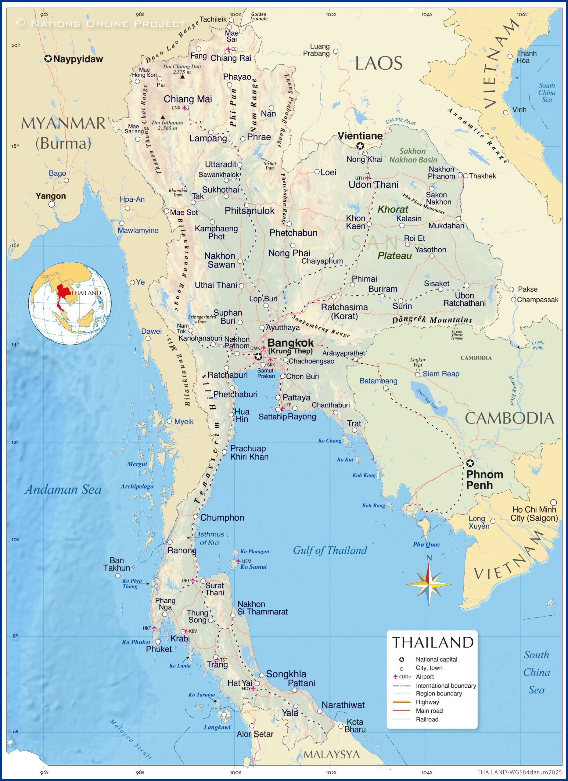 Thailand Region Map