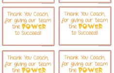 Thank You Coach Printable Tags