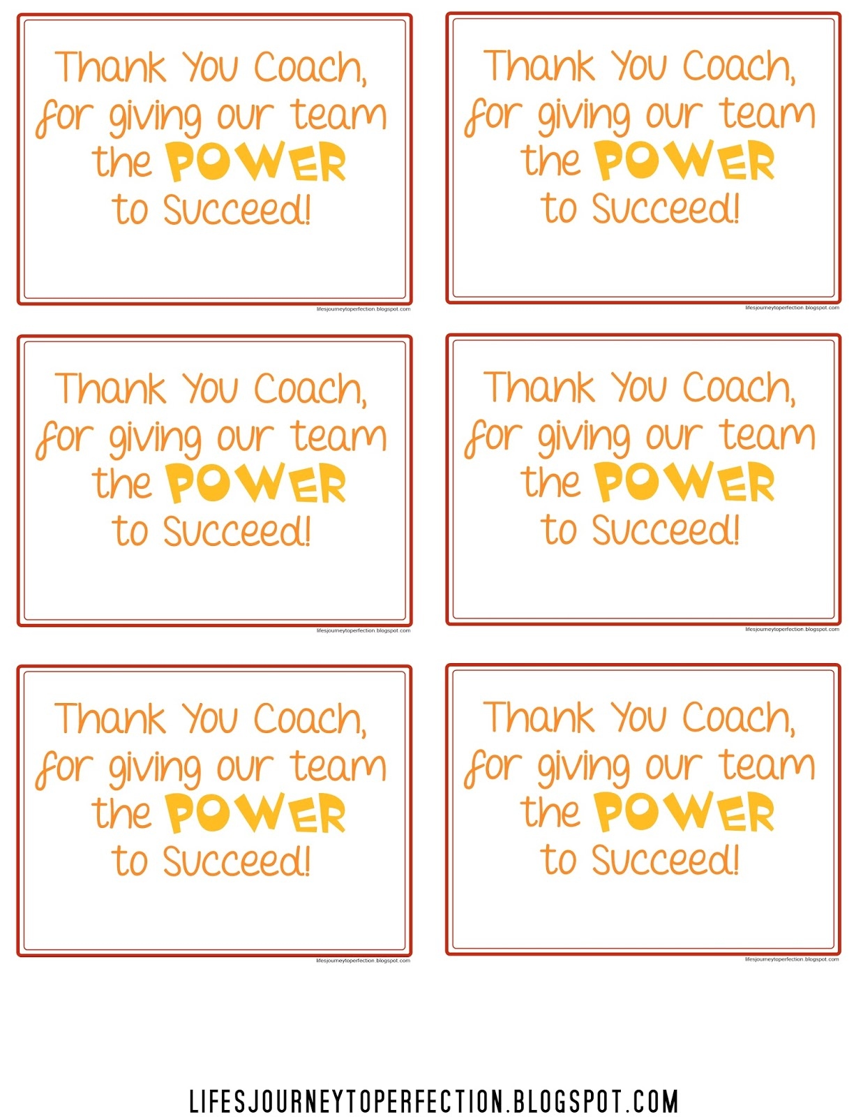 Thank You Coach Printable Tags Thank You Coach Printable Tags