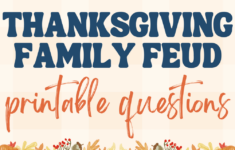 Thanksgiving Family Feud Printables