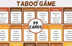 Thanksgiving Taboo Game Fall Autumn 31339