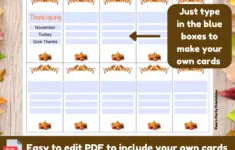 Thanksgiving Taboo Game Printable Cards
