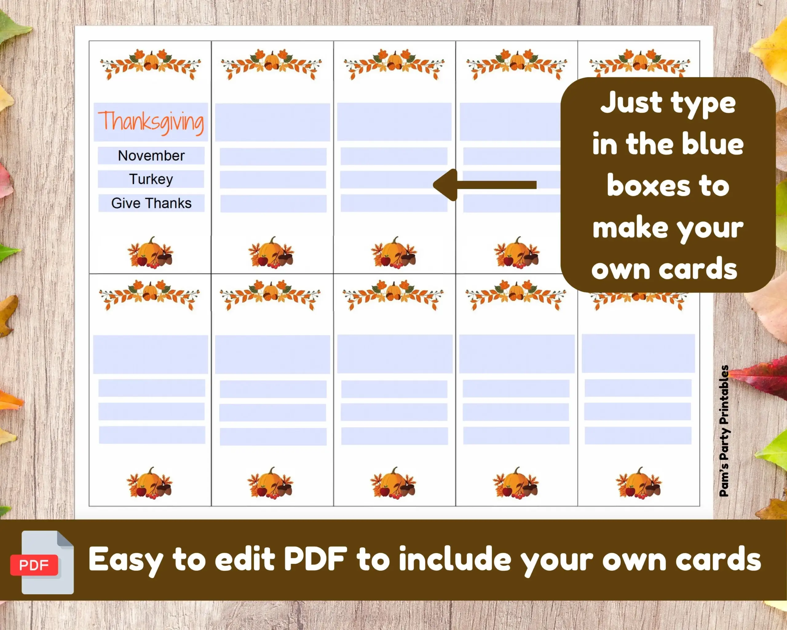 Thanksgiving Taboo Game Printable Cards Thanksgiving Taboo Game Printable Cards