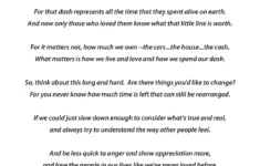 The Dash By Linda Ellis Poem Missing You