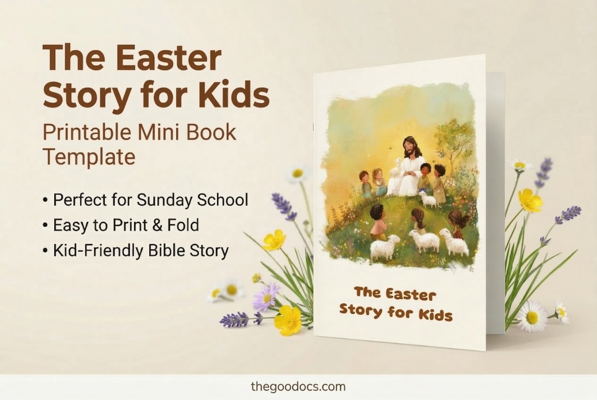 The Easter Story For Kids Printable Mini Book Template