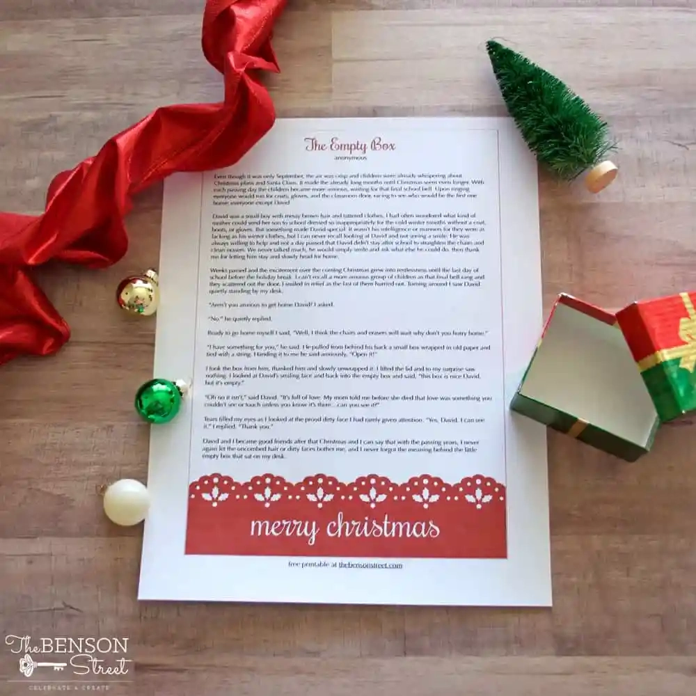 The Empty Box Christmas Story