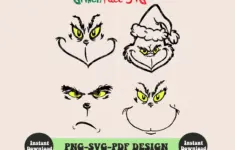 The Grinch Face Printable