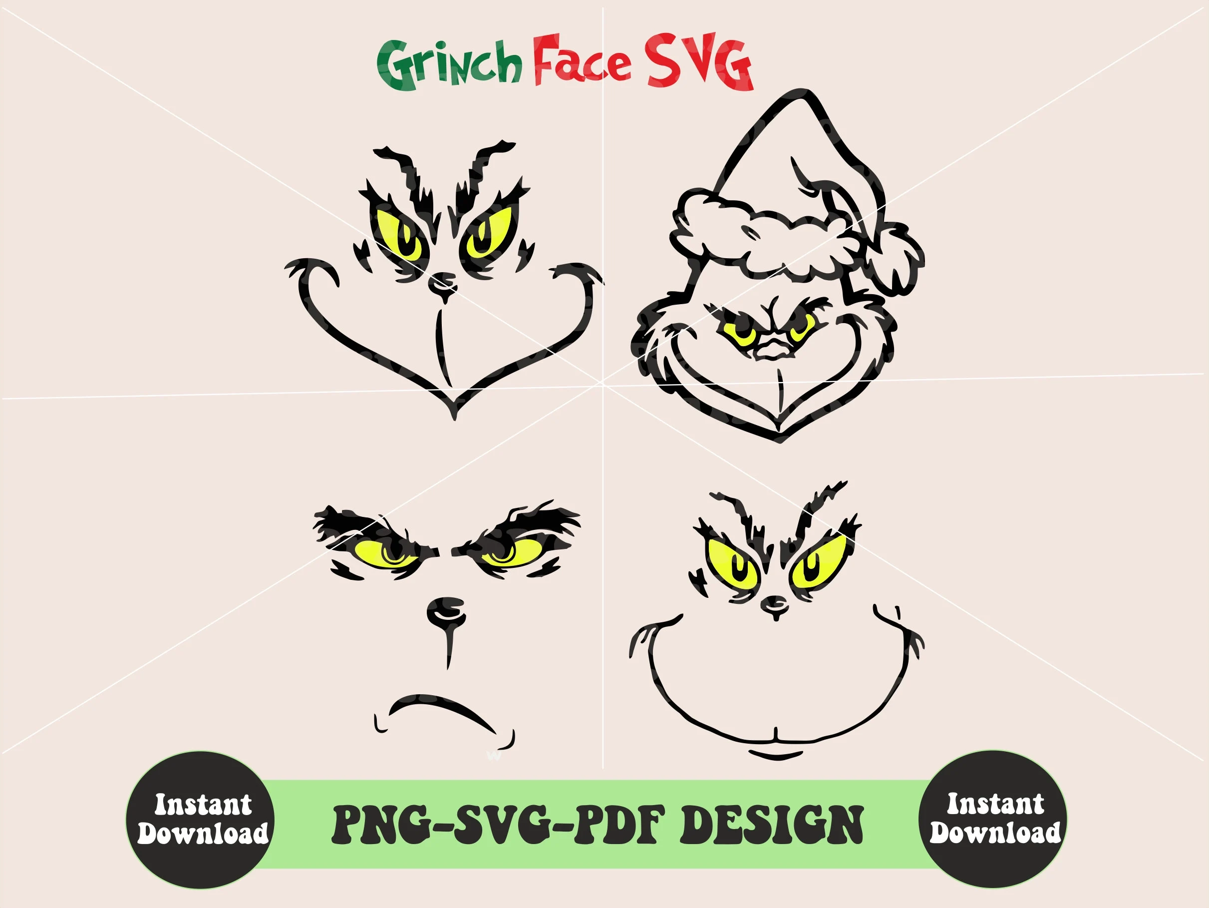 The Grinch Face Printable The Grinch Face Printable