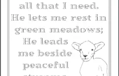 The Lord Is My Shepherd Coloring Page