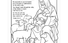The Lord Is My Shepherd Coloring Page Printable