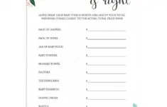 The Price Is Right Baby Shower Game Floral