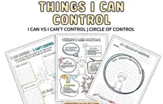 Things I Can Control Circle Of Control Worksheets