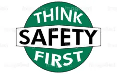 Think Safety First Sign Sticker Multicolored Printable Files