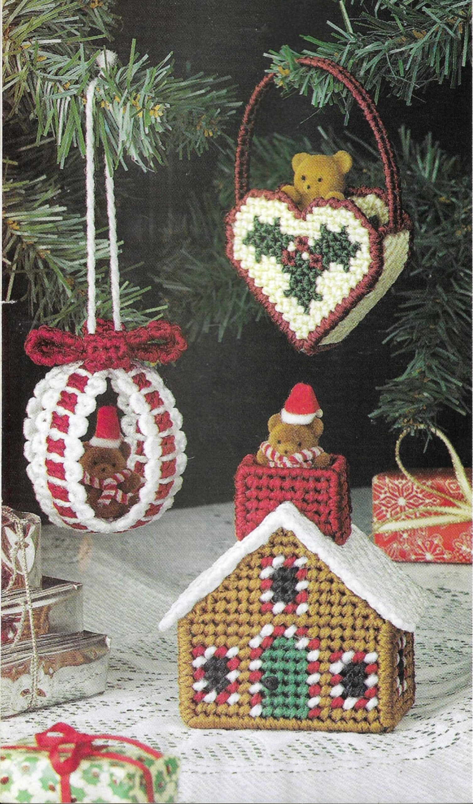 Three Bear Christmas Ornaments Plastic Three Bear Christmas Ornaments Plastic