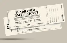 Ticket To Change Raffle Ticket Template