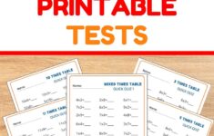 Times Table Test Printables