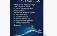 TJRRxo One Solitary Life Religious Christmas Greeting Card Jesus