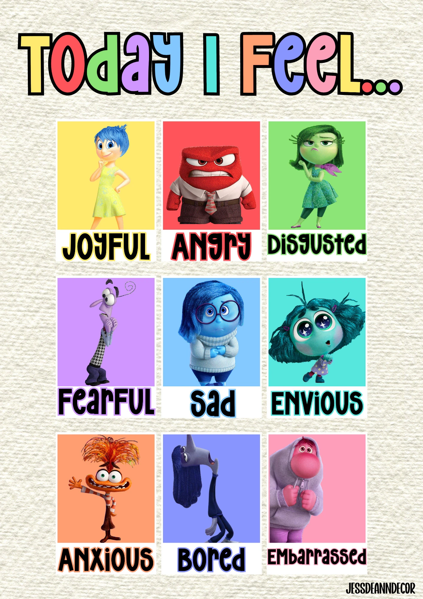 Today I Feel Png Inside Out Characters Today I Feel Png Inside Out Characters