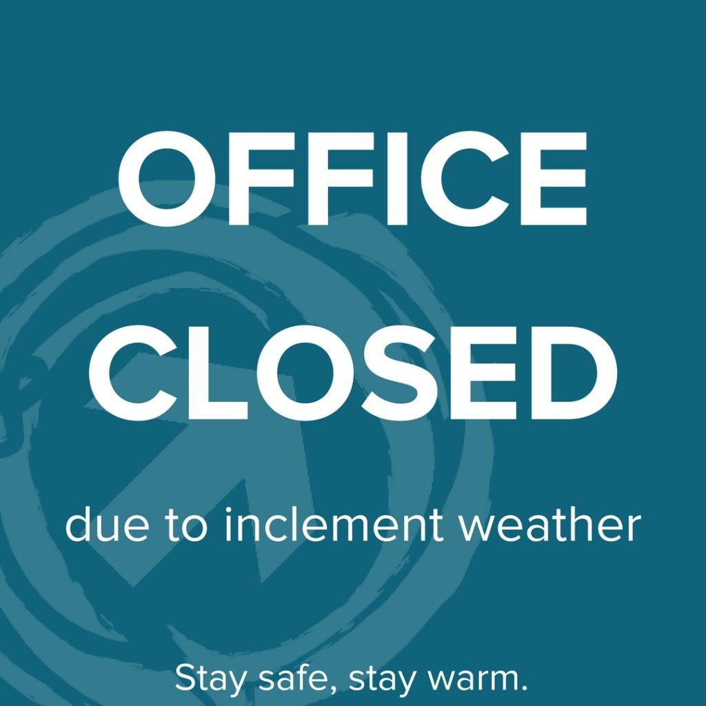 Township Office And Transfer Station Closed Due To Inclement Weather Township Office And Transfer Station Closed Due To Inclement Weather