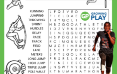 Track And Field Word Search