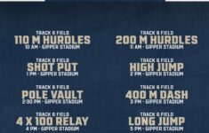 Track Field Game Day Graphic Template