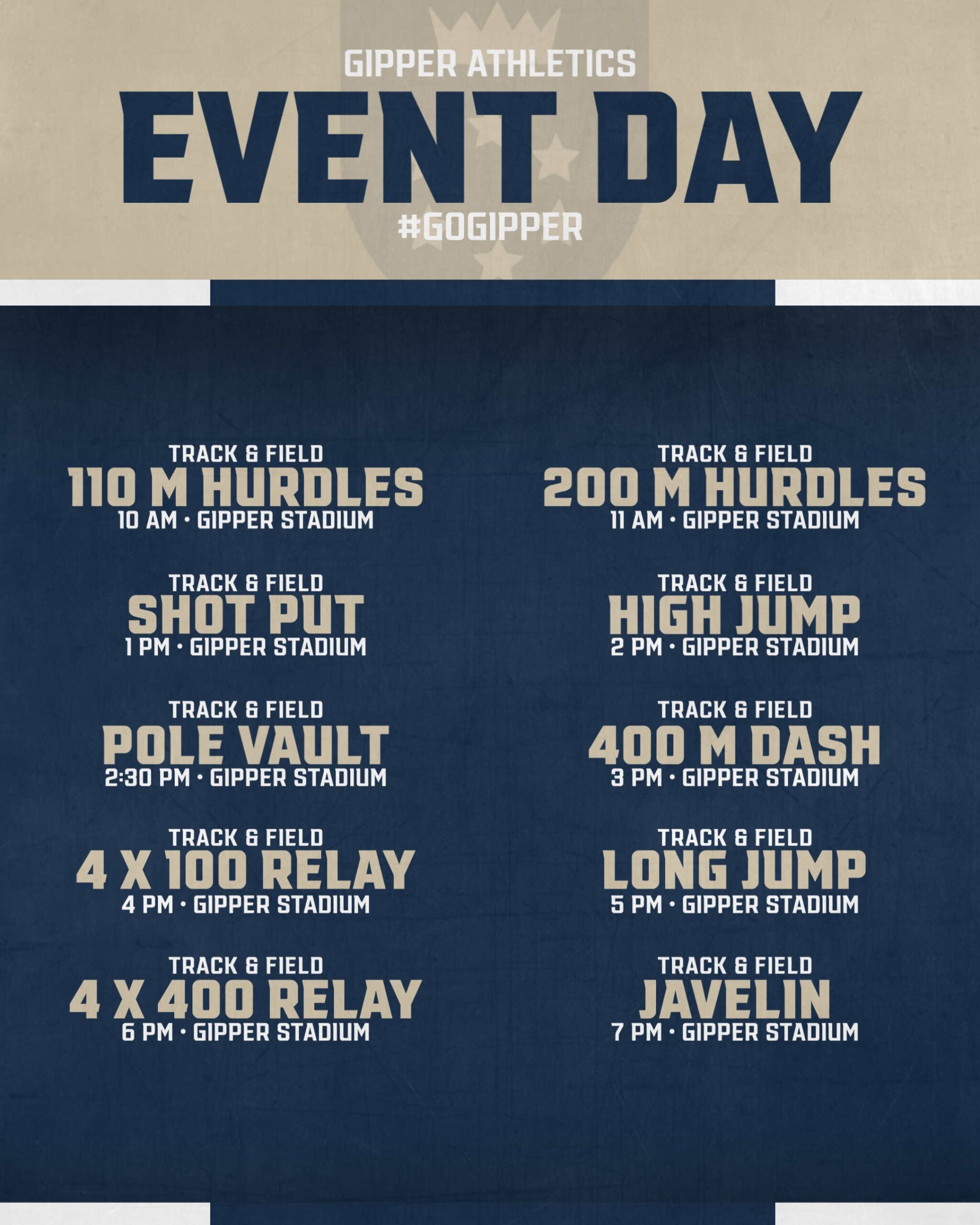 Track Field Game Day Graphic Template Track Field Game Day Graphic Template