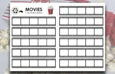 Tracking Films Youve Watched In Your Bullet Journal Printable
