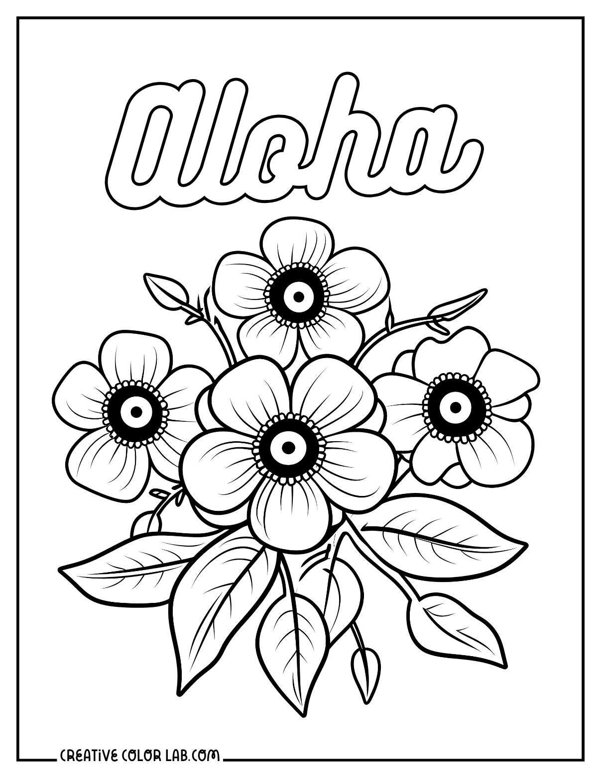 Tropical Flower Coloring Pages Tropical Flower Coloring Pages