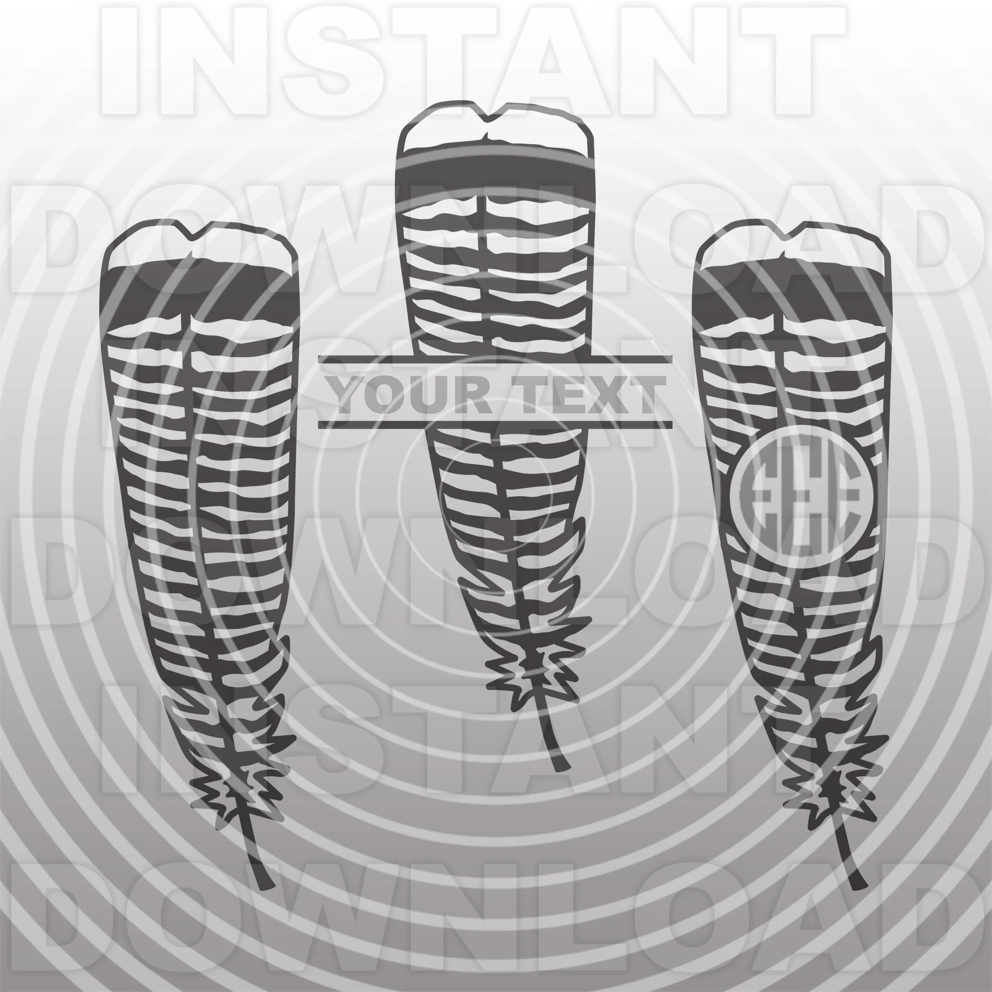 Turkey Tail Feather Svg Fileturkey