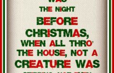 Twas The Night Before Christmas Free Printable
