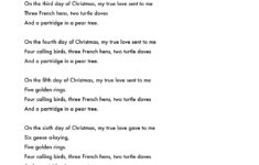 Twelve Days Of Christmas Song Words