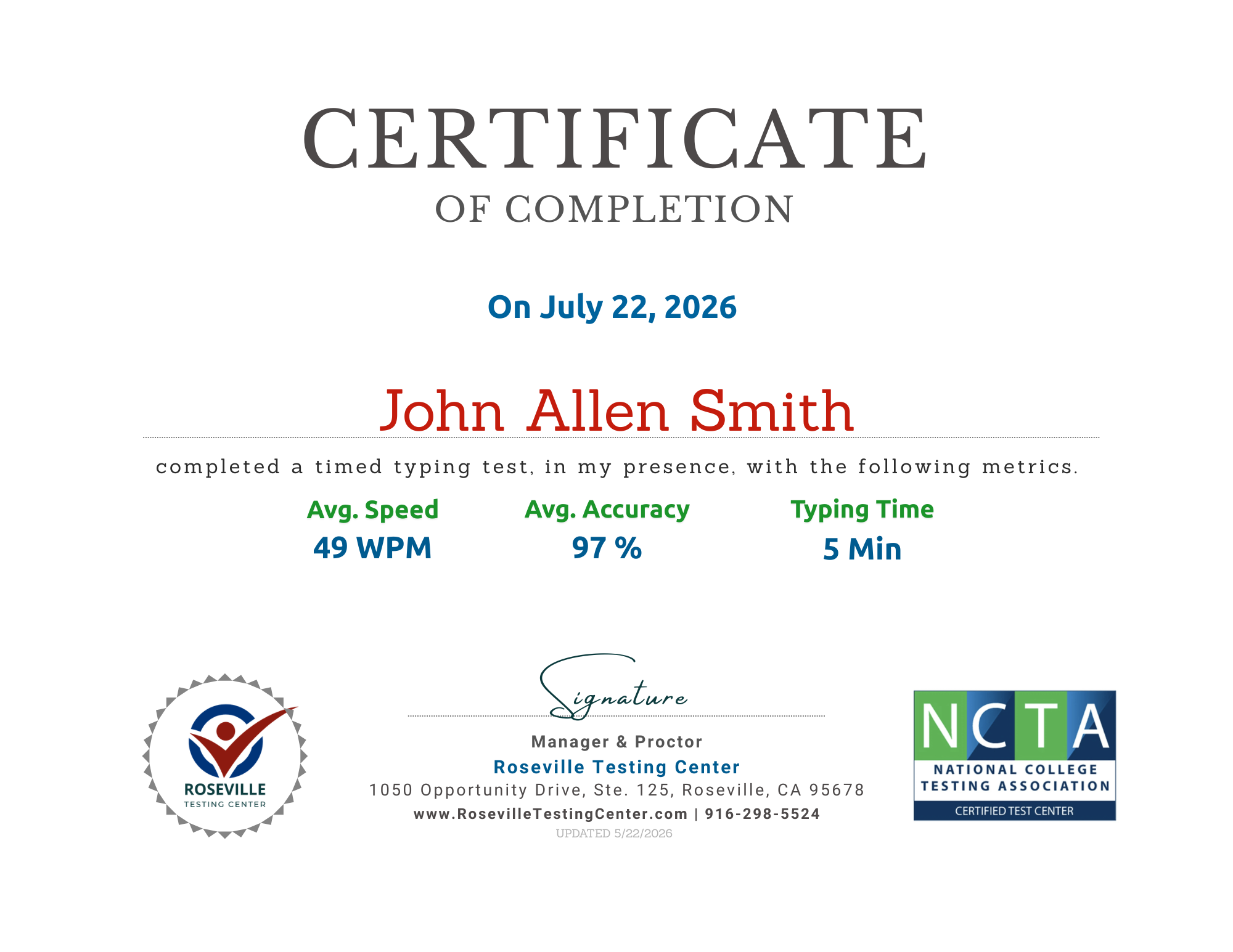free typing test with printable certificate free typing test with printable certificate