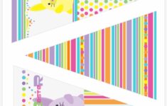 U2w7u2i1u2u2i1r5 Bunny Stripe Banner Easter Bunting Template