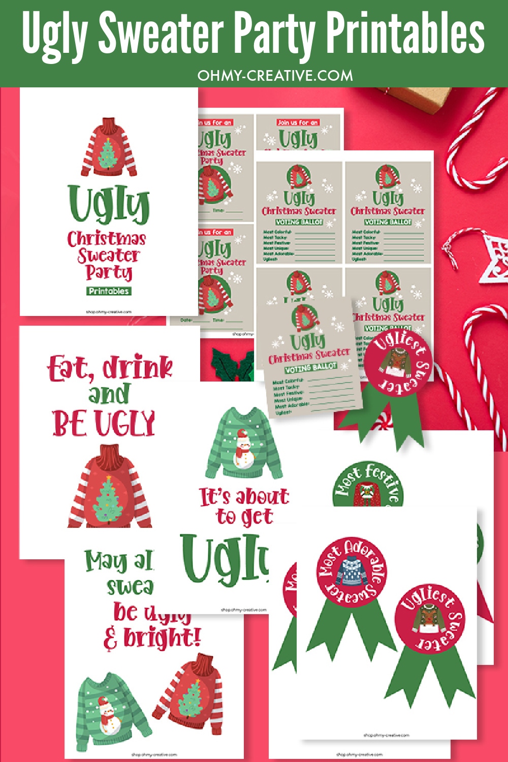 ugly christmas sweater awards free printable