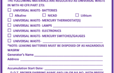 Universal Waste Labels