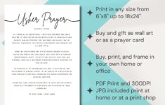 Usher Prayer Wall Art Printable