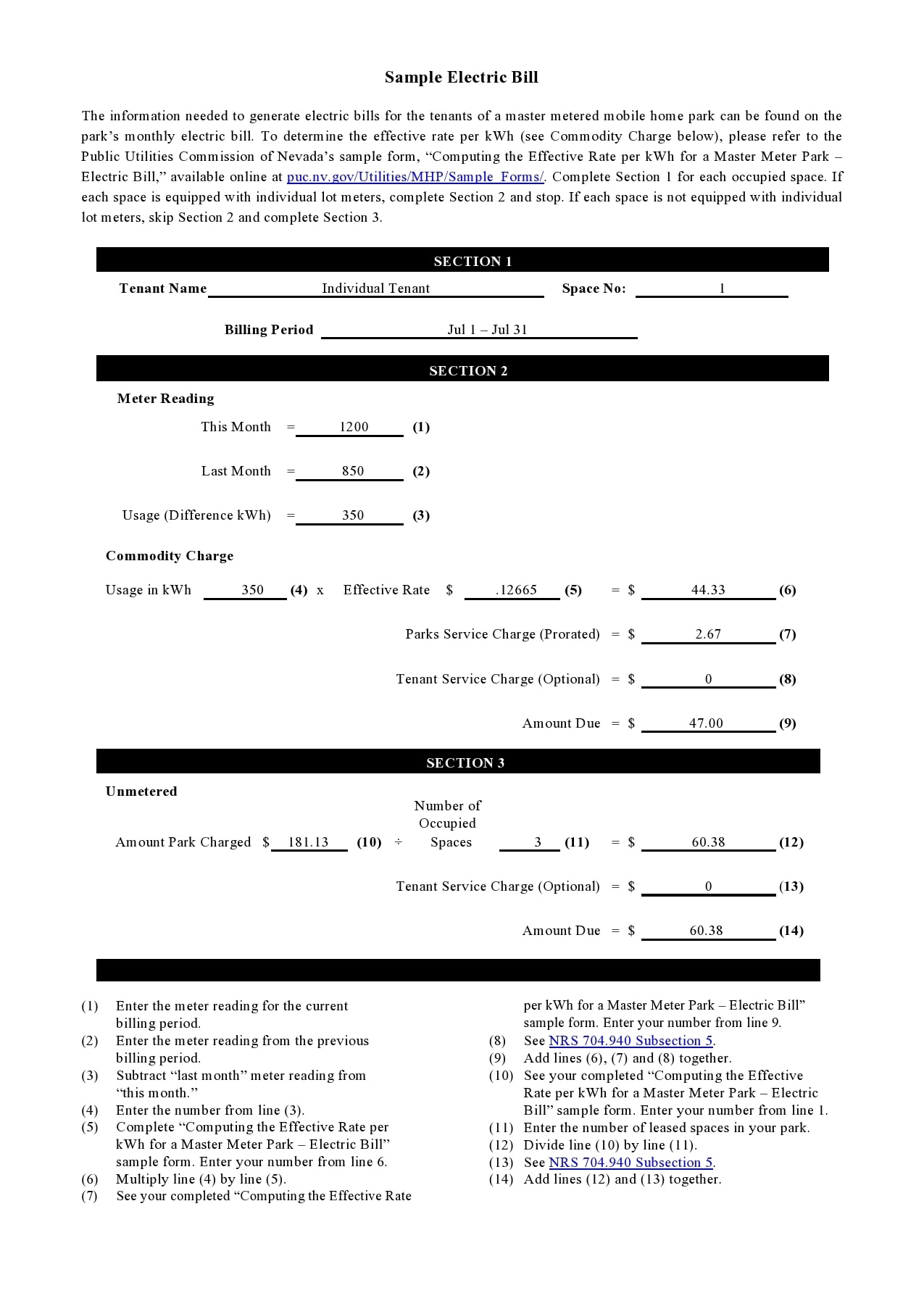 Utility Bill Utility Bill