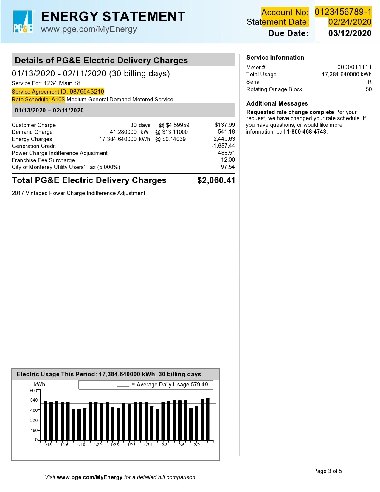 Utility Bill