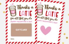 Valentines Day Gift Card Holder Thanks A Latte