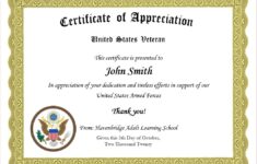 Veteran Certificate