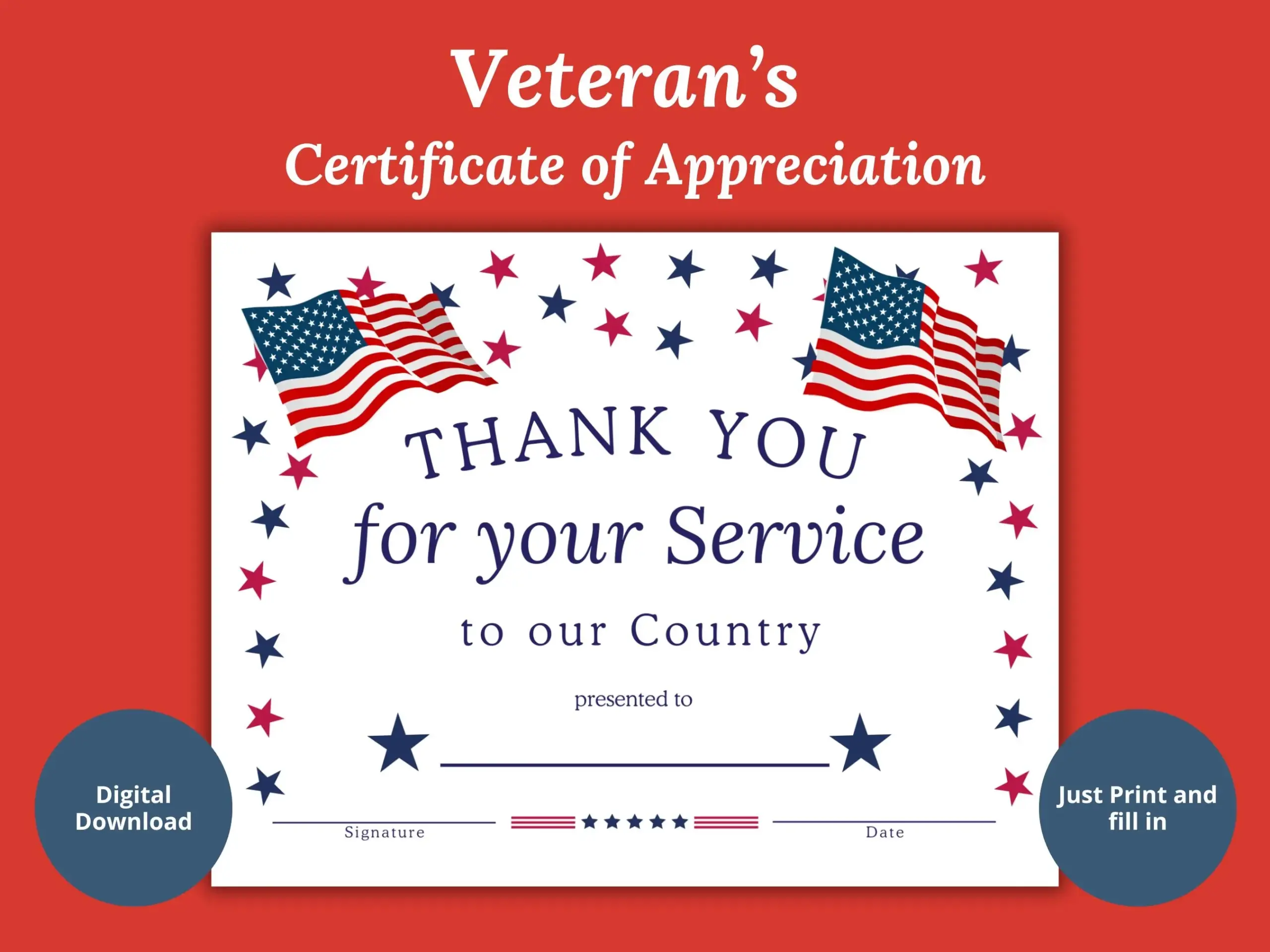 Veterans Certificate Of Appreciation Veterans Certificate Of Appreciation
