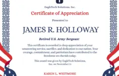 Veterans Day Certificate