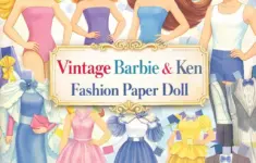 Vintage Barbie Ken Fashion Paper Doll