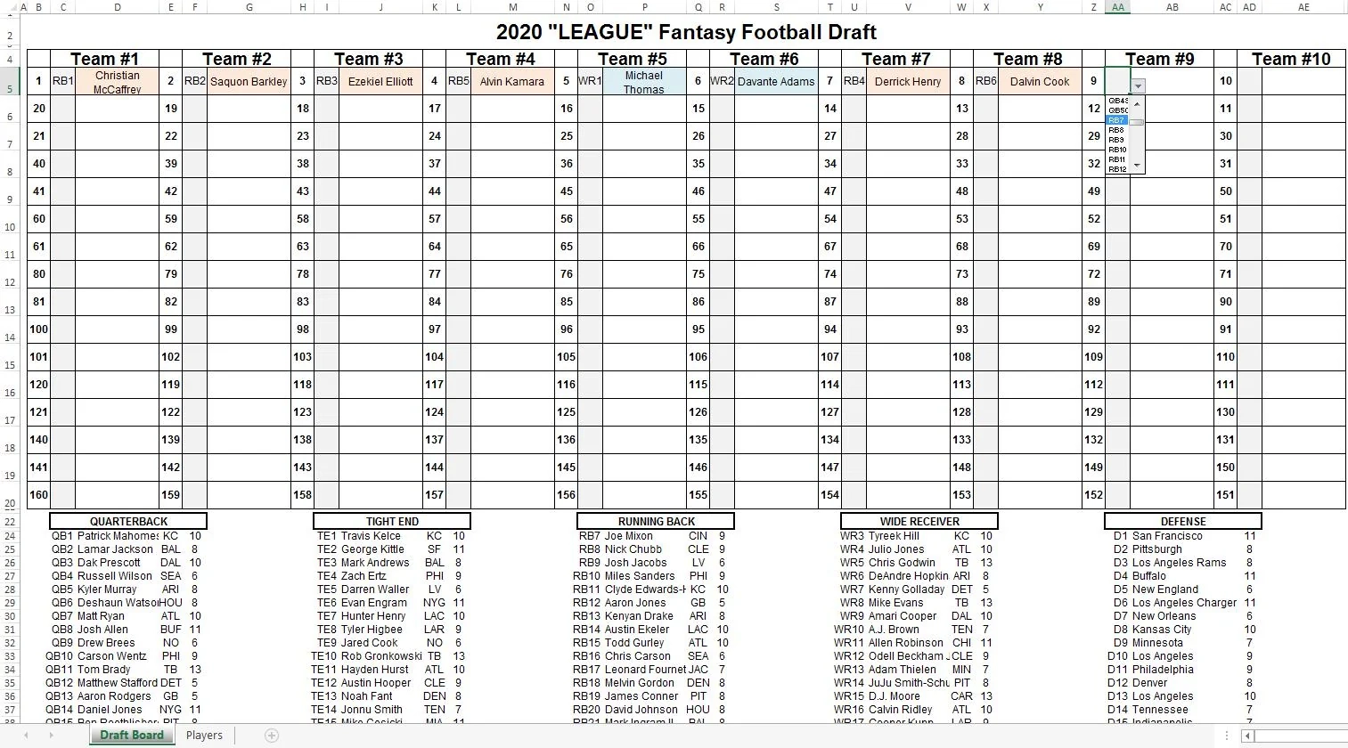 Virtual Draft Board For Free Virtual Draft Board For Free