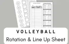 Volleyball Line Up Sheet Volleyball