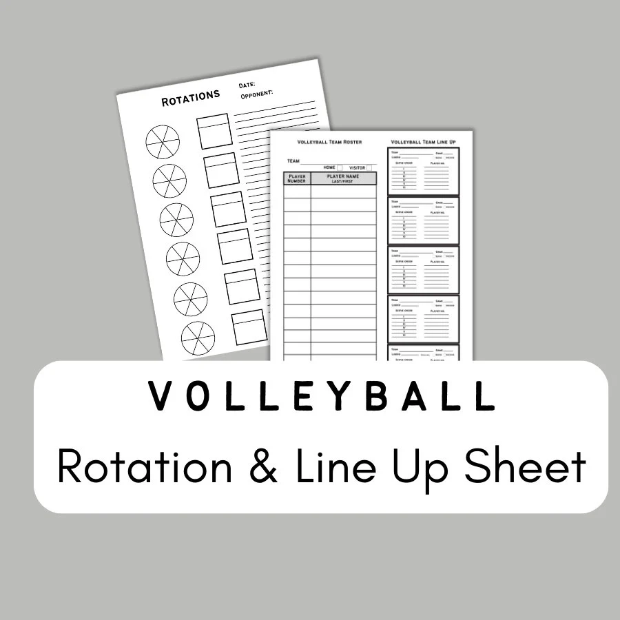 Volleyball Line Up Sheet Volleyball Volleyball Line Up Sheet Volleyball