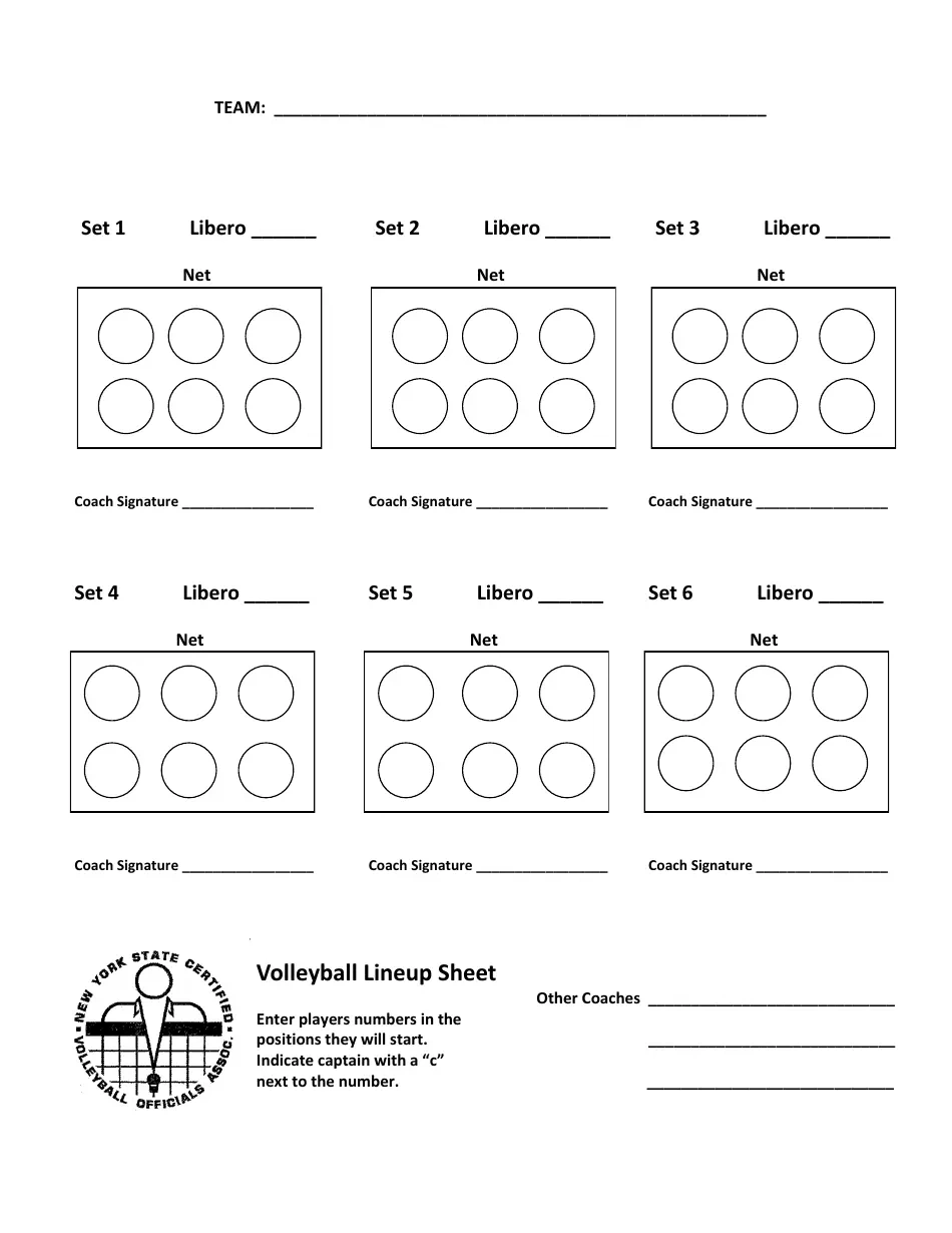 Volleyball Lineup Sheet Template Volleyball Officials Association New York Volleyball Lineup Sheet Template Volleyball Officials Association New York